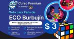 Niño resolviendo un cubo Rubik con apoyo de curso digital para estimular pensamiento lógico y motricidad. Curso por solo $3.